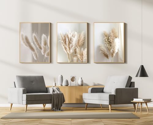 Moderne Boho Deko Bilder Aesthetic Pflanze Bilder,Natürliche Landschaft Strand, Abstrakt Kunst Wandbilder Bohemian Poster Set,Ohne Rahmen (40x60cm-3Pcs,Poster-12) von MKHFUW