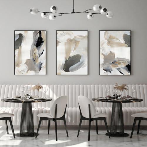 Moderne Boho Deko Bilder Aesthetic Pflanze Bilder,Natürliche Landschaft Strand, Abstrakt Kunst Wandbilder Bohemian Poster Set,Ohne Rahmen (50x70cm-3Pcs,Poster-16) von MKHFUW