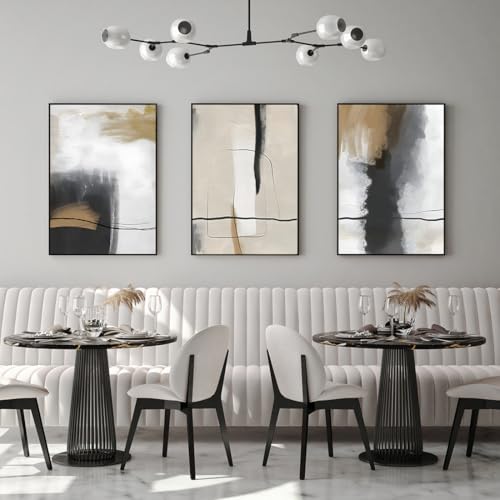 Moderne Boho Deko Bilder Aesthetic Pflanze Bilder,Natürliche Landschaft Strand, Abstrakt Kunst Wandbilder Bohemian Poster Set,Ohne Rahmen (60x90cm-3Pcs,Poster-15) von MKHFUW