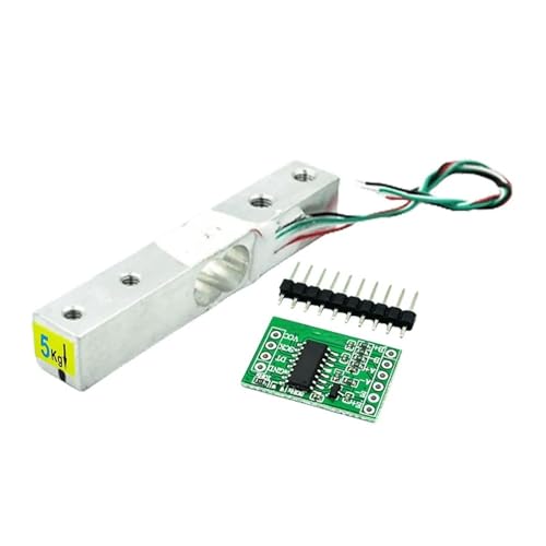 1KG 5KG 10KG 20KG Wägezelle HX711 AD Gewichtssensor Elektronische Waage Aluminiumlegierung Wiegedrucksensor, Gewichtssensor Modul Kit(HX711 And 5KG) von MKHQST