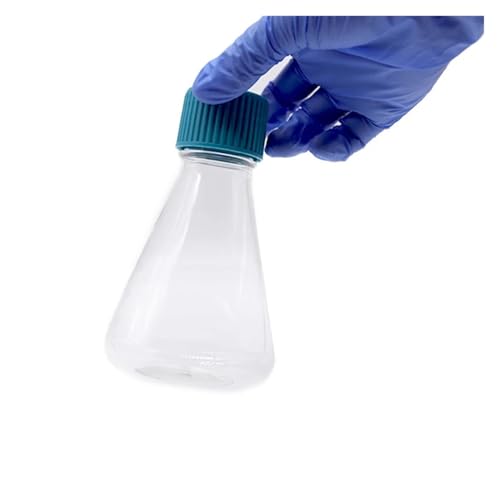 Laborpipette, 3 stücke Kunststoff-Erlenmeyerkolben 125/2800 ml Kunststoff-Kulturkolben Chemie-Laborbedarf Mit Schraubverschluss Laborflaschen für Labore(3pcs 2800ml) von MKHQST