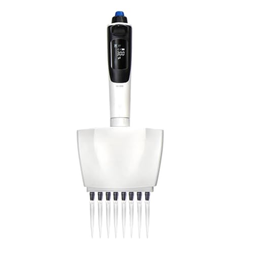 Laborpipette, Elektrische Pipette Dropper Einstellbar 1 Kanal/8 kanal Elektronische pipette Digitale Labor Übermikropipette für Labore(8 channel 0.5-10ul) von MKHQST