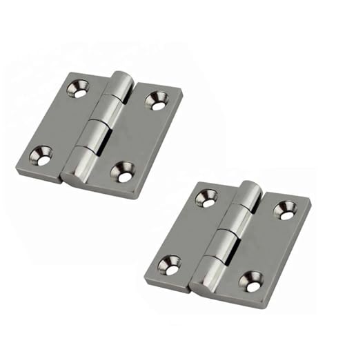 Schiff Hardware 2 STÜCKE Scharnier Mit 4 Löchern 316 Edelstahl Butt 38mm 50mm Spiegel Polnischen Heavy Duty Marine Boot Hardware für Boote, Wohnmobile(50x50mm) von MKHQST