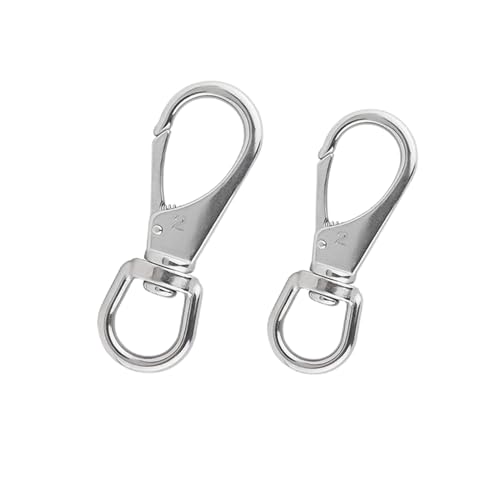 Schiff Hardware 2 Stück Edelstahl 304 Universal-Federhakenkette Hundekettenschnalle Bergsteiger-Drehhaken Hardware-Zubehör für Boote, Wohnmobile(3#) von MKHQST