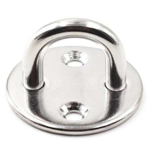 Schiff Hardware 2 stück Edelstahl 304 Oval Tür Schnalle Yoga Hängematte Hängen Schloss Auge Platte Sandsack Ring Marine Hardware für Boote, Wohnmobile(M5) von MKHQST