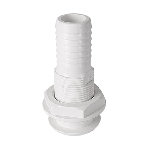 Schiff Hardware 2 stücke Marine Durch Rumpf Fitting Ablauf Fit 1'' Schlauch Thru Ablauf Stecker Yacht Ablauf Outlet Boot Gerade Thru-rumpf Auspuff Attika für Boote, Wohnmobile(WHITE) von MKHQST