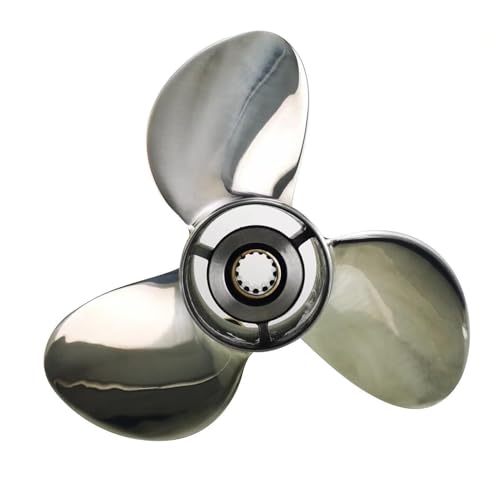 Schiff Hardware 35–60 PS 11 5/8 x 12, 11 5/8 x 13, 11 5/8 x 14 Marine-Bootspropeller, Außenbordpropeller aus Edelstahl for Unterwassermotoren für Boote, Wohnmobile(11 5/8X13) von MKHQST