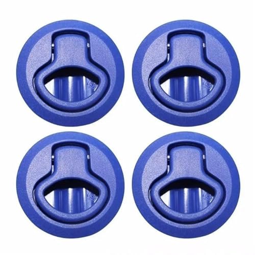 Schiff Hardware 4Pcs Flush Boote Kunststoff Flush Pull Lift Ringe Griff Marine Locker for Marine Boote Yacht für Boote, Wohnmobile(Blue) von MKHQST