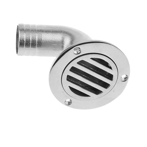 Schiff Hardware Edelstahl 316 Marine Gürtelnetz Ablauf Ellenbogen Bodenablauf Yacht Deck Hardware Zubehör für Boote, Wohnmobile(32mm(with screws)) von MKHQST