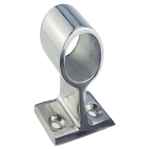 Schiff Hardware Edelstahl 316 Mid-Ship-Halterung Yacht-Handlauf Geländer Basis Marine Handlauf Hardware Zubehör für Boote, Wohnmobile(25mm) von MKHQST