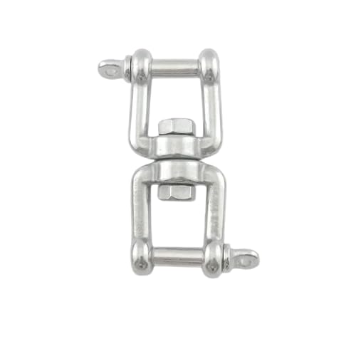 Schiff Hardware Edelstahl-Gabel-Drehring 8-förmiger Universalring Doppelschäkel Schaukel-Hängematten-Hardware-Zubehör Marine-Takelage für Boote, Wohnmobile(12mm) von MKHQST