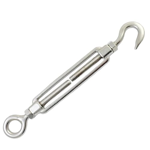 Schiff Hardware Edelstahl offener Körper Blume blau Schraubhaken Ringhaken Haken Ring Typ Drahtseilspanner 304 Takelagezubehör für Boote, Wohnmobile(Hook and loop type) von MKHQST