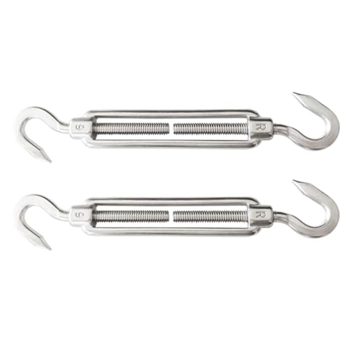 Schiff Hardware Edelstahl offener Körper Blume blau Schraubhaken Ringhaken Haken Ring Typ Drahtseilspanner 304 Takelagezubehör für Boote, Wohnmobile(Hook type) von MKHQST