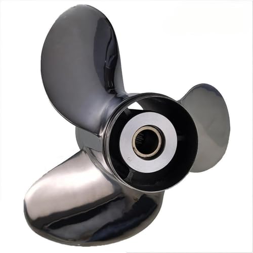 Schiff Hardware For 60-140 PS Edelstahlpropeller Marine Außenbordpropeller 13 3/4X13 13 7/8X15 13 7/8X17 14X19 14X21 für Boote, Wohnmobile(14X21 Reverse) von MKHQST