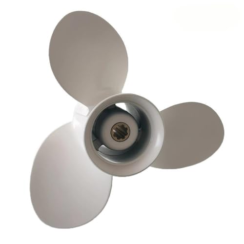 Schiff Hardware For Außenbordpropeller 9 1/4 * 10 Boot Aluminiumlegierung Schraube 3 Klinge 8 Spline 9,9 PS - 20 PS Schiffsmotor für Boote, Wohnmobile(9 1/4X10 1/2-J) von MKHQST
