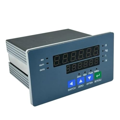 Wägezelle Intelligente Anzeige Kraftmessung Zweireihige Sechsstellige LED-Anzeige Wiegebildschirmausgang RS485 Aluminiumgussgehäuse, Gewichtssensor Modul Kit(RS485 and Analog) von MKHQST