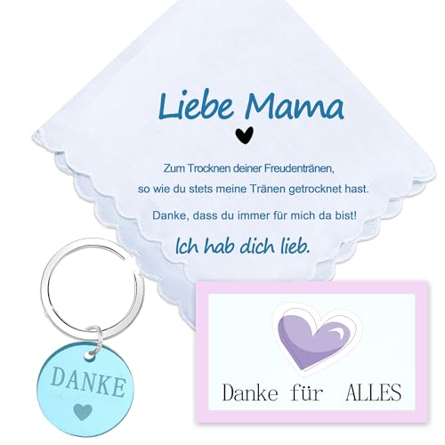 Karte Taschentücher für Freudentränen | Hochzeit | Stofftaschentücher | Hochzeitsgastgeschenk Taschentuch Mama - Freudentränen von MKISHINE