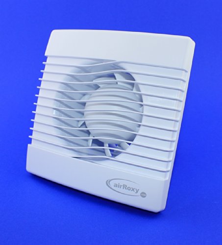 Badventilator mit Zugschalter Badlüfter Lüfter Ventilator Deckenlüfter weiß Front Ø 100 mm 10 cm PrimPS Wandlüfter Ventilator Einbaulüfter Bad Küche von MKK-SHOP