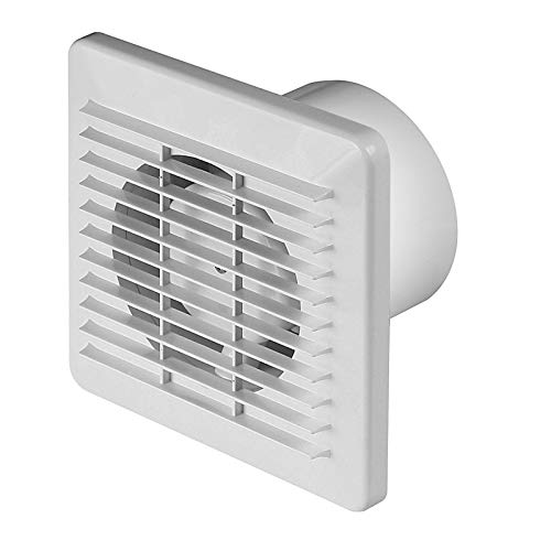 Basic Badventilator Ø 100 mm Badlüfter nur 10 W Lüfter Ventilator Deckenlüfter weiß 10 cm WB100 Wandlüfter Ventilator Einbaulüfter Bad Küche WC leise Standart von MKK-SHOP