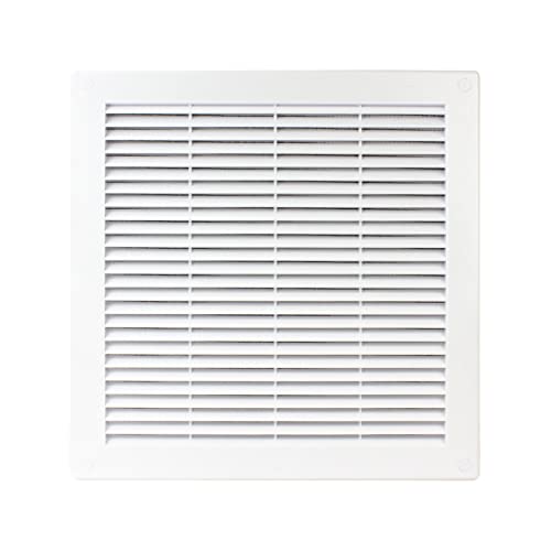 Lüftungsgitter Abschlussgitter Insektenschutz Abluft Zuluft Gitter Ventilator 250 x 250 mm TRU8 weiß von MKK