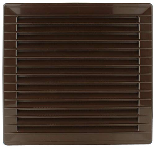 Lüftungsgitter Abschlussgitter Insektenschutz 170x170 mm Ø 125 Abluft Zuluft Gitter mm Braun ABS Gitter von MKK
