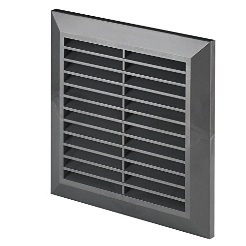 Lüftungsgitter Abschlussgitter Insektenschutz rund Ø 150 mm " graphit grau " ABS Gitter T27 Abluftgitter Zuluft Abluft Gitter klassisches Design von MKK