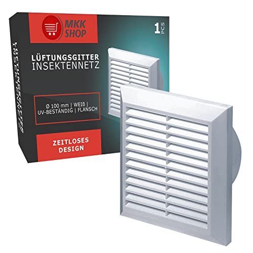 MKK Lüftungsgitter mit Flansch 150 mm weiß Kunststoff zur Be- und Entlüftung UV-Beständig Witterungsbeständig 8K-PPWF-VHNQ MKK Lüftungsgitter mit Flansch 150 mm weiß Kunststoff zur Be- und Entlüftung UV-Beständig Witterungsbeständig 8K-PPWF-VHNQ von MKK
