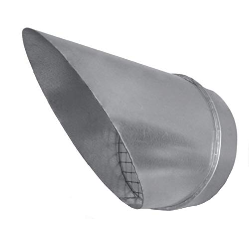 Ausblasstutzen 45° Luft Abluft Zuluft Aussenhaube Haube Wetterschutz Gitter Ø 100 mm von MKK