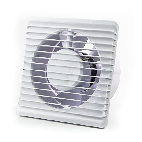 Badventilator Ø 125 mm in weiß mit Timer/Nachlauf Lüfter Ventilator Front Wandlüfter Wandventilator Badlüfter Ventilator Einbaulüfter Bad Küche leise 12,5 cm von MKK