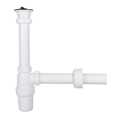 Flaschensiphon Siphon Waschbecken Überlauf Ablaufventil Geräteanschluss Ø 40 mm MKK-538-2 von MKK