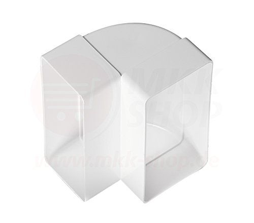 MKK Kanalbogen 90° Grad Vertikal Lüftungskanal 75 x 150 mm Abluft Zuluft Flach- Kanal PVC Verbinder von MKK