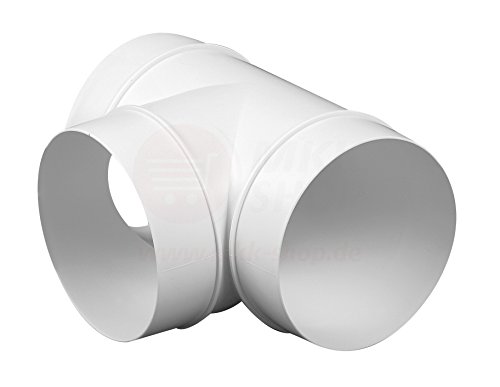 Kunststoff T-Stück Ø 125 mm Verbinder Lüftungsrohr Rundrohr Ab-Zuluft Rohr Lüftung Kanal Kunststoff T-Stück Ø 125 mm Verbinder Lüftungsrohr Rundrohr Ab-Zuluft Rohr Lüftung Kanal von MKK