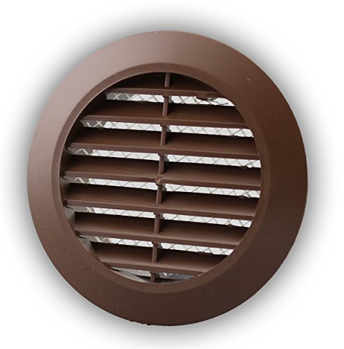 Lüftungsgitter Abschlussgitter rund Ø 90 mm braun mit Insektennetz Gitter ABS Kunststoff witterungsbeständig Insektenschutz Lüftungsgitter Abschlussgitter rund Ø 90 mm braun mit Insektennetz Gitter ABS Kunststoff witterungsbeständig Insektenschutz von MKK