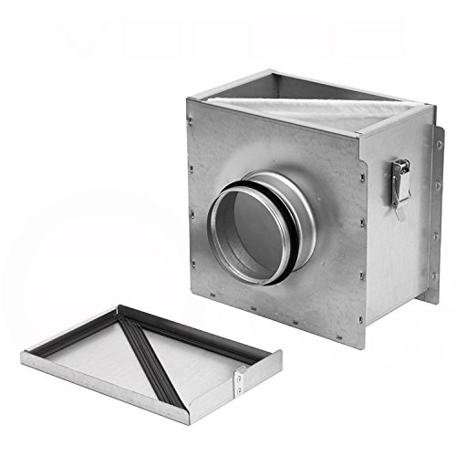 Luftfilter Einbaufilter Wickelfalzrohr Lüftung Kasten Abluft Zuluft Staubfilter Filterkasten Ø 250 mm von MKK