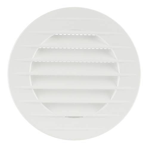 MKK - 17969 - Lüftungsgitter Abluftgitter Außengitter Insektenschutz weiß grau braun 60 70 80 90 100 120 125 150 mm weiß Ø 120 mm von MKK