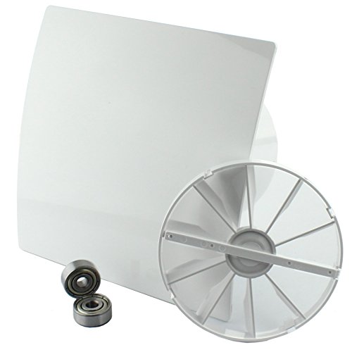 MKK - 18153-001 - DUO Design Badlüfter Wandlüfter Turbo Ventilator Rückstauklappe Kugellager Standard Ø 100 mm Hochglanz weiß von MKK