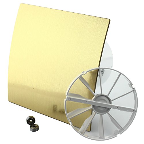 MKK - 18155-003 - DUO Design Badlüfter Wandlüfter Turbo Ventilator Rückstauklappe Kugellager Nachlauf Timer Ø 100 mm Gold gebürstet MKK - 18155-003 - DUO Design Badlüfter Wandlüfter Turbo Ventilator Rückstauklappe Kugellager Nachlauf Timer Ø 100 mm Gold gebürstet von MKK