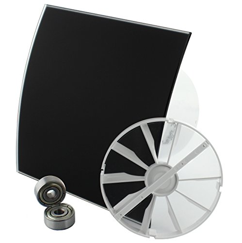 MKK - 18190-007 - STARLIGHT Turbo Badventilator Wohnraumlüfter Kugellager Rückstauklappe Feuchtesensor Ø 100 mm schwarz matt gebogen MKK - 18190-007 - STARLIGHT Turbo Badventilator Wohnraumlüfter Kugellager Rückstauklappe Feuchtesensor Ø 100 mm schwarz matt gebogen von MKK
