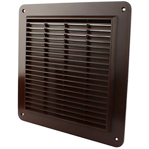 MKK - 18362-002 - Lüftungsgitter Abschlussgitter Wandmontage 250 x 250 Insektenschutz Kunststoff braun von MKK