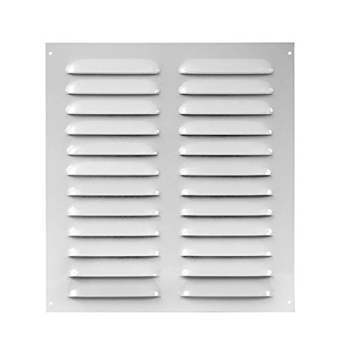 MKK - 18527-005 - Lüftungsgitter Wandgitter Abschluss Metallgitter Abluft Zufluft Insektenschutz 255 mm x 280 mm weiß von MKK