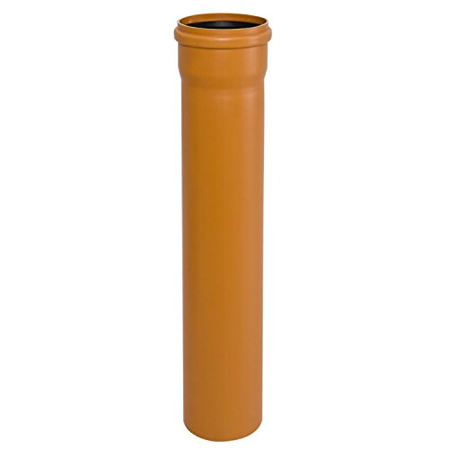 MKK - 19548-002 - KG-Rohr DN 110-200 Länge 0,5 m PVC externes Abwassersystem Rohre Abflussrohr Kanalgrundrohr orange DN 160 von MKK