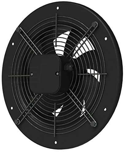 MKK Axial Ventilator Ø 400 mm schwarz rund Abluft Zuluft Rohrlüfter Radial Rohr Lüfter Absauglüfter Industrielüfter Absaugung von MKK