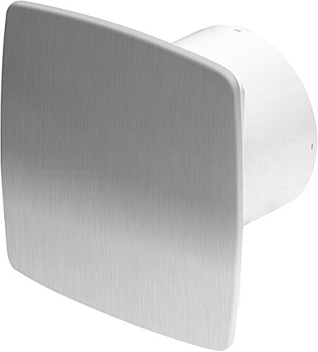 Ø 100 mm Lüfter edelstahl mit Rückstauklappe mit Feuchtesensor Hygrostat kugelgelagert extra leise Ventilator Bad WC Wand Deckenlüfter Kugellager Designabdeckung Frontpanel Motor von MKK