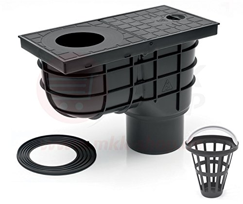 Senkrechter Regensinkkasten Ø 110 mm schwarz Rückstauklappe Rückstauverschluß Geruchsklappe Regenrohrablauf Dachrinnenablauf Sieb Senkrechter Regensinkkasten Ø 110 mm schwarz Rückstauklappe Rückstauverschluß Geruchsklappe Regenrohrablauf Dachrinnenablauf Sieb von MKK