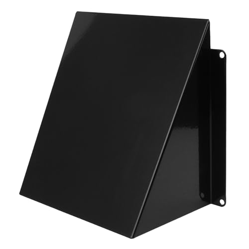 Wetterschutzhaube Ablufthaube Wetterschutz Lüftungsgitter verzinkter Stahl 150 x 150 mm schwarz (RAL9005) von MKK