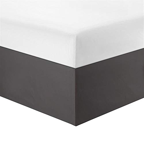 Betthusse Bettvolant Pure Color Easy Fit-Bett-Rock Hotels Elastic Band ohne Bett Oberflächen Wrap Around Königin Staub Rüschen Twin/Full/Queen/King Bettrock Alternative (Color : Dark Grey, Siz von MKLHAVB