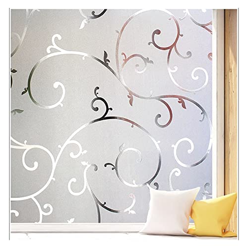 Fensterfolie Fensterfolie, mattierte dekorative Glastürfolie, statische Fensterdekoration, Selbstklebender Aufkleber, Wärmekontrolle, UV-Schutz Anti uv (Color : 60x200cm) von MKLHAVB