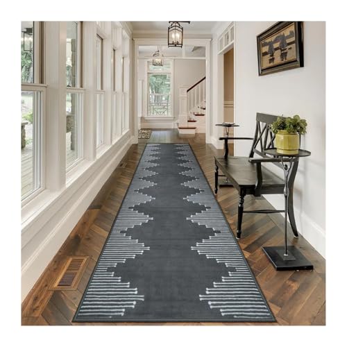 Flur Läufer Teppich Langen Korridor Teppich Weichen Samt Boden Matte Home Dekoration Zimmer Dekor(Color02,60x150cm) von MKLHAVB
