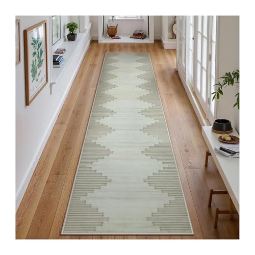 Flur Läufer Teppich Langen Korridor Teppich Weichen Samt Boden Matte Home Dekoration Zimmer Dekor(Color03,50x120cm) von MKLHAVB