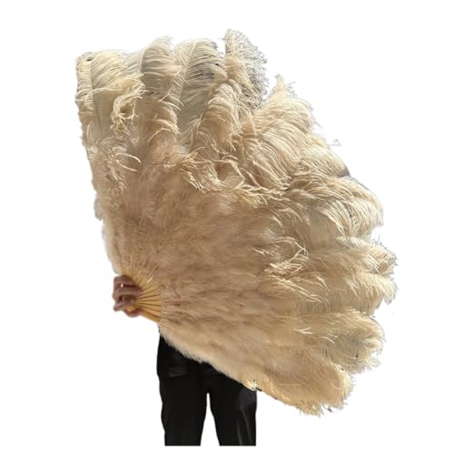 Handgehaltener Klappbarer FederfäCher 130CM/100CM Weißer großer Federfächer Flauschiger 13 Knochen Handheld for Karneval Tanz Bühnenauftritt & DIY Handwerk FüR Hochzeit Halloween Tanzen Show Tee Party Handgehaltener Klappbarer FederfäCher 130CM/100CM Weißer großer Federfächer Flauschiger 13 Knochen Handheld for Karneval Tanz Bühnenauftritt & DIY Handwerk FüR Hochzeit Halloween Tanzen Show Tee Party von MKLHAVB